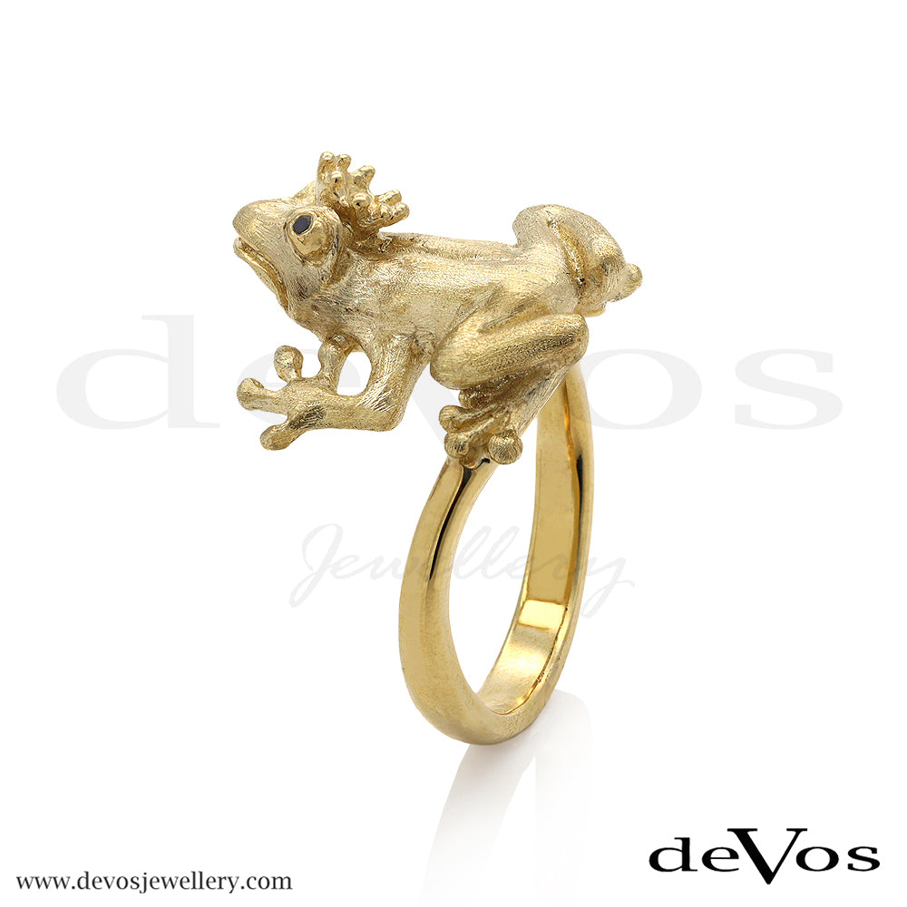 "Prince Charming" Gold and Black Diamond Ring
