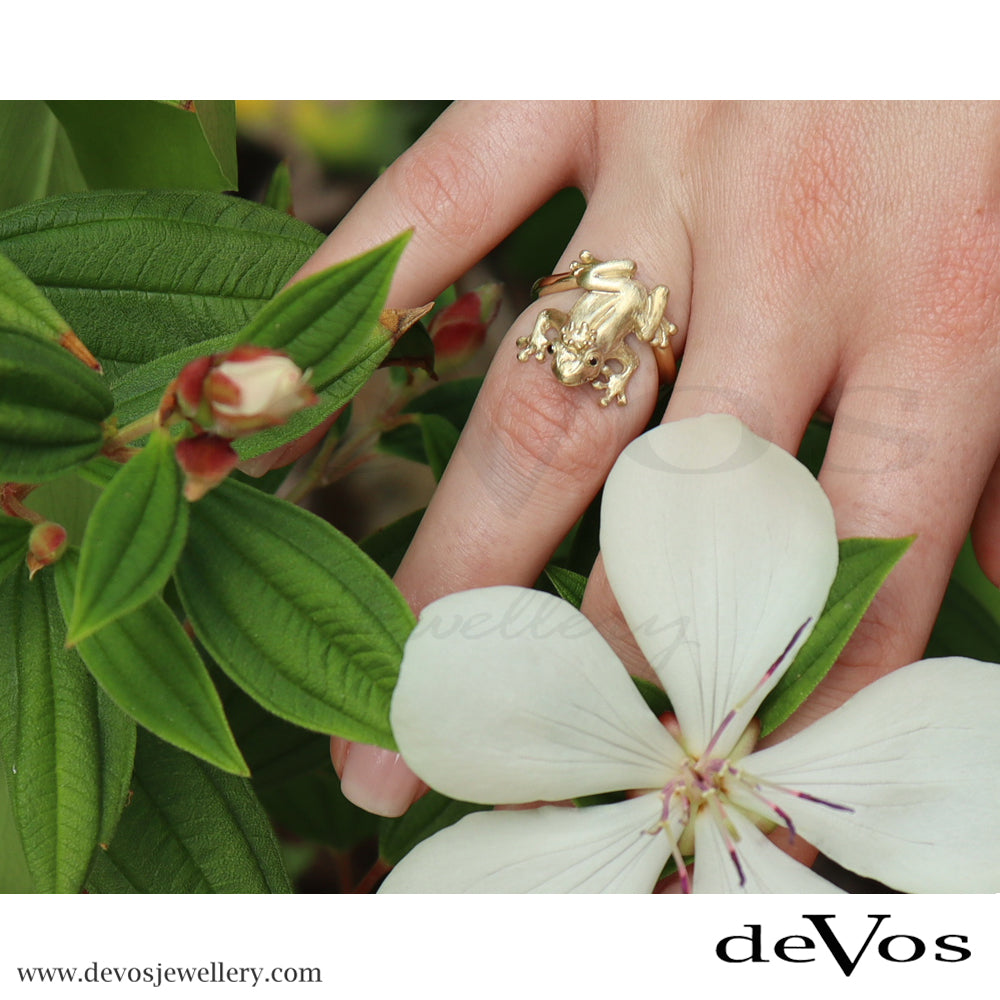 "Prince Charming" Gold and Black Diamond Ring