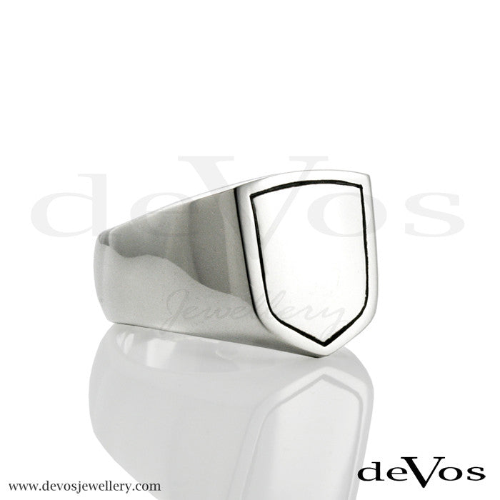 "Heraldic Shield" Signet Ring