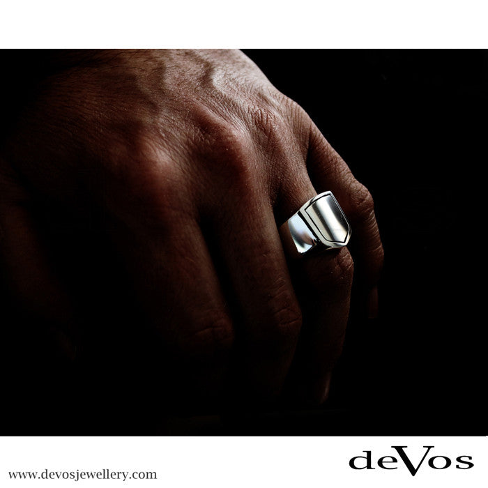 "Heraldic Shield" Signet Ring