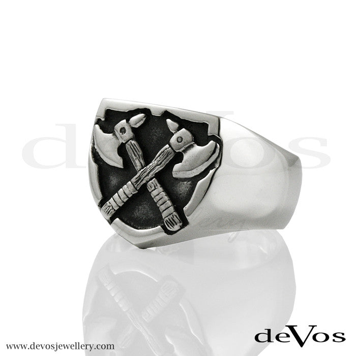 "Battle Axe" Signet Ring