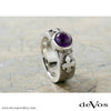 Fleur de Lis and Gem Ring