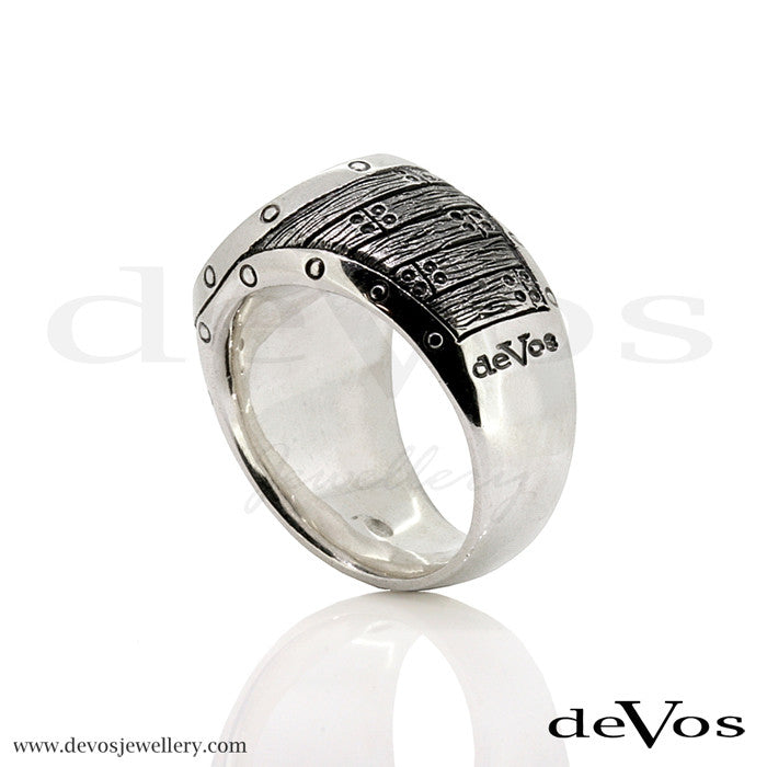 "Anchor and Barrel" Signet Ring