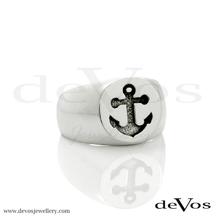 "Admiral" Anchor Signet Ring
