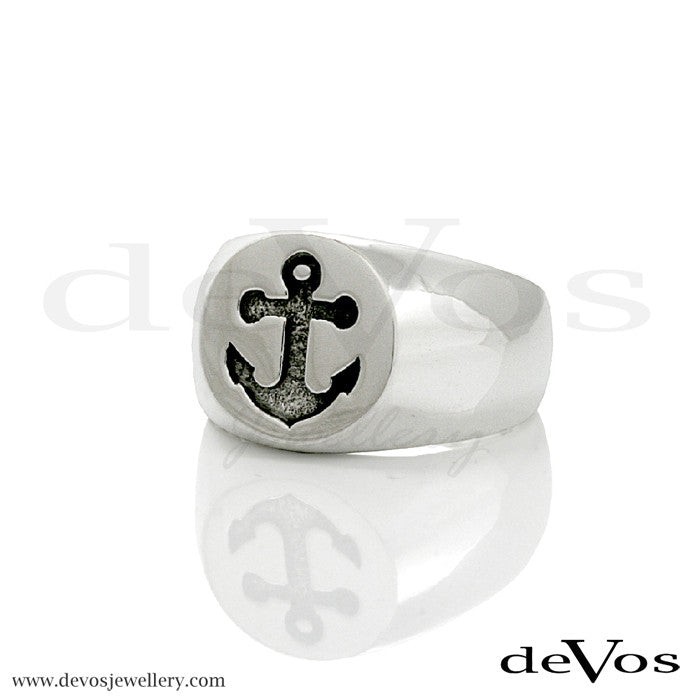 "Admiral" Anchor Signet Ring
