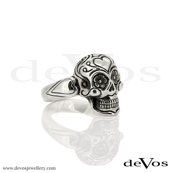 "La Calaverita" Small Sugar Skull Ring