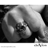 Skull (Large Rustic Half Skull) Ring