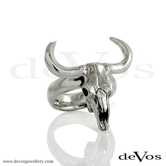 Bull skull ring deals