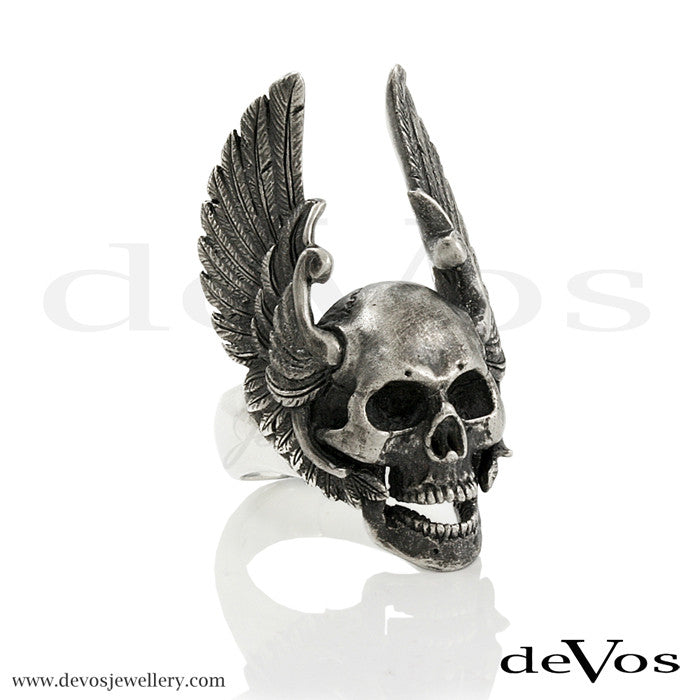 Winged Skull Ring