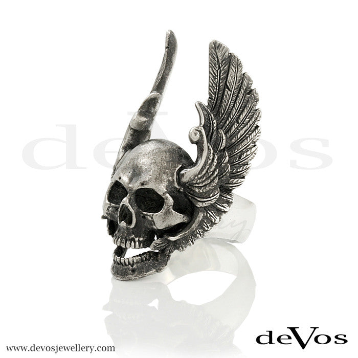 Winged Skull Ring