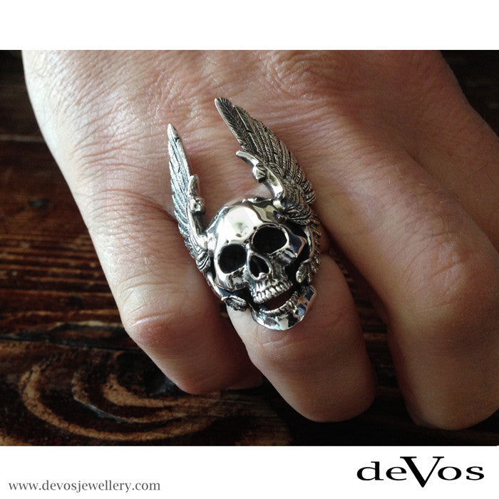Winged Skull Ring