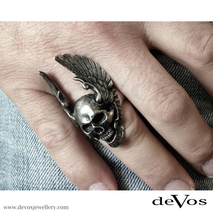 Winged Skull Ring
