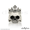 Skull (Large Half Skull with Crown) Ring