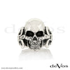 Skull (Medium Full Skull with Fleur de Lis) Ring