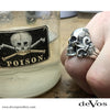 Skull (Medium Full Skull with Fleur de Lis) Ring