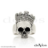 Skull (Medium Half Skull with Crown) Ring