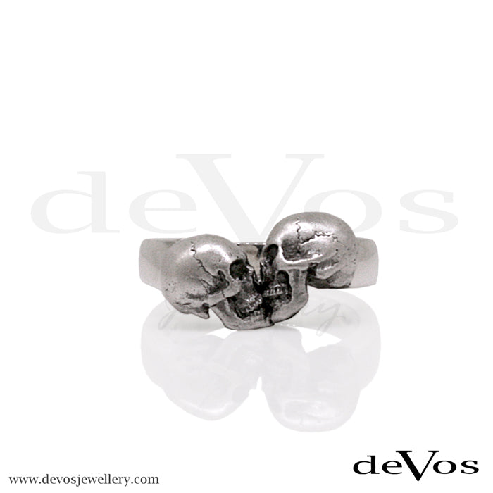 "Eternal Love" Kissing Skulls Ring