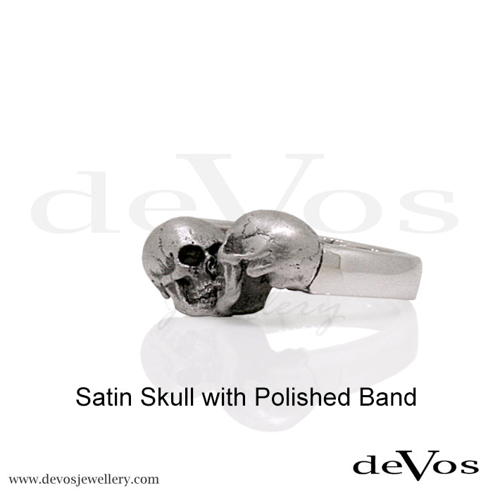 "Eternal Love" Kissing Skulls Ring