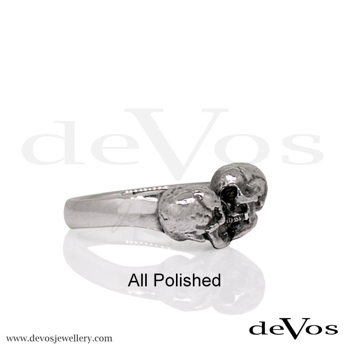 "Eternal Love" Kissing Skulls Ring