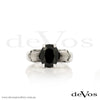 "Till Death" Black Sapphire Skull Solitare