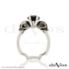 "Till Death" Black Sapphire Skull Solitare