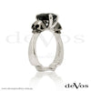 "Till Death" Black Sapphire Skull Solitare