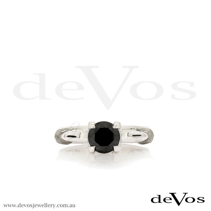 "Till Death" Black Diamond Skull Solitare