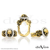 "Till Death" Skull and Roses Diamond Ring
