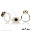"Till Death" Rhodolite Garnet and Diamond Skull Ring
