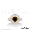 "Till Death" Rhodolite Garnet and Diamond Skull Ring