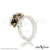"Till Death" Rhodolite Garnet and Diamond Skull Ring